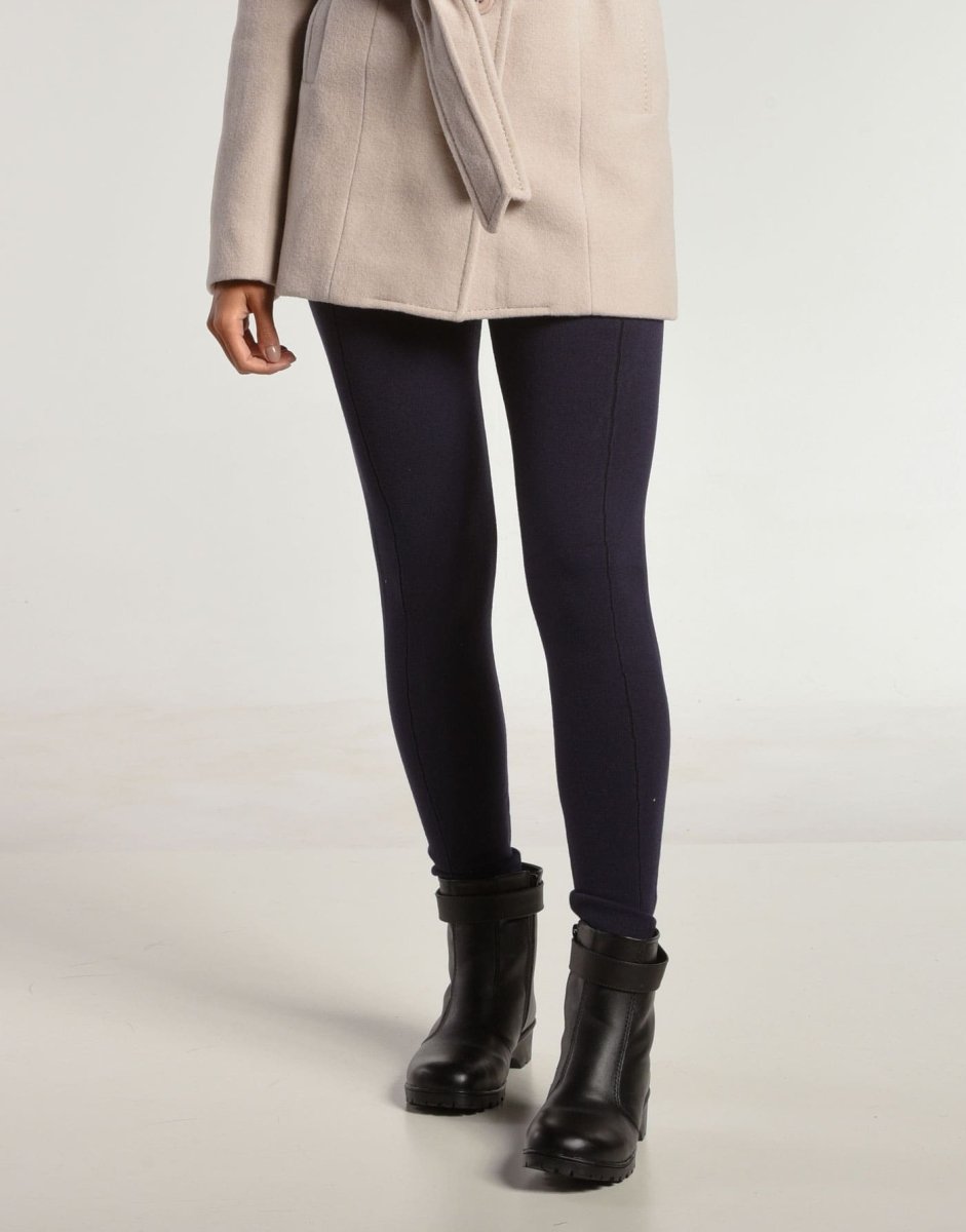 Legging Tricot Invernada Stripe Marinho - Tricote Modas