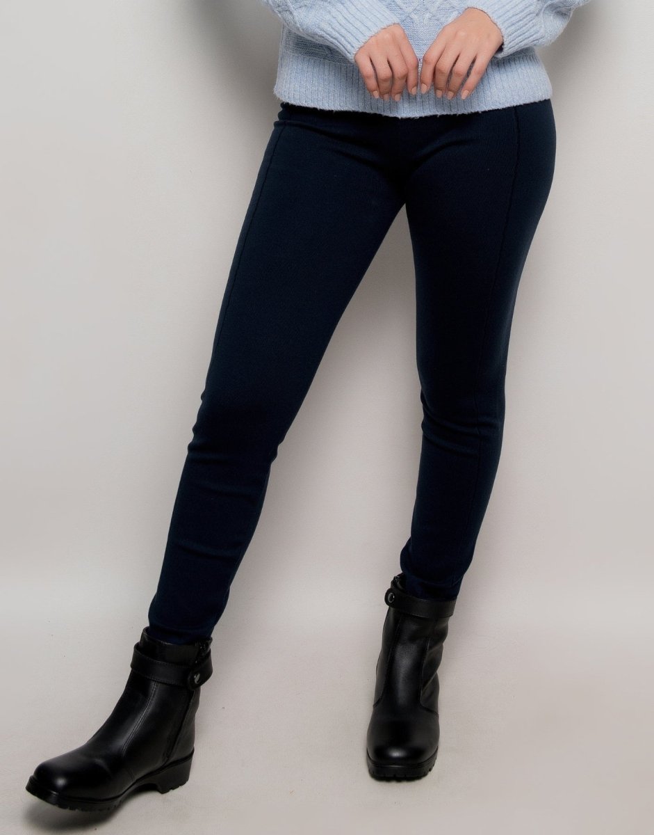 Legging Tricot Invernada Stripe Marinho - Tricote Modas