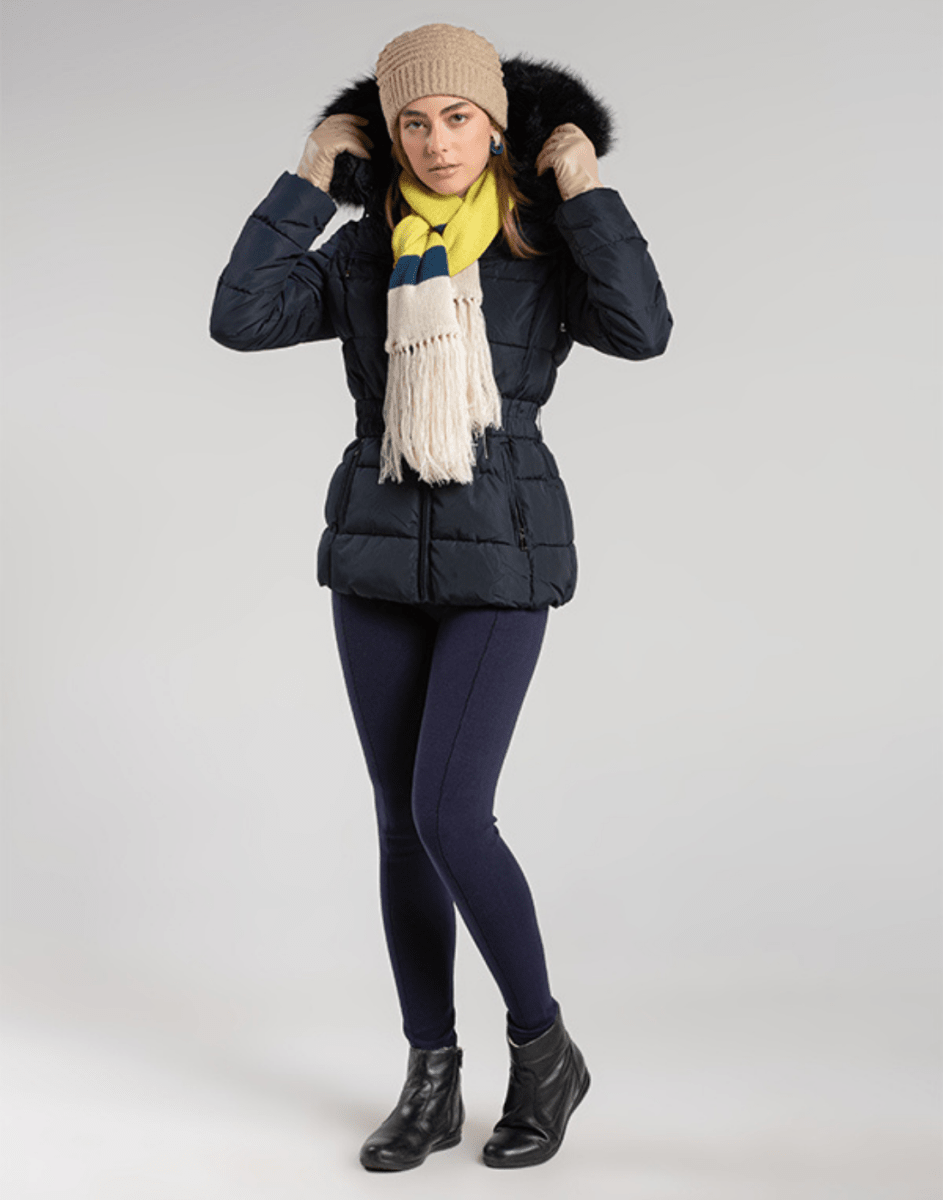 Legging Tricot Invernada Stripe Marinho - Tricote Modas