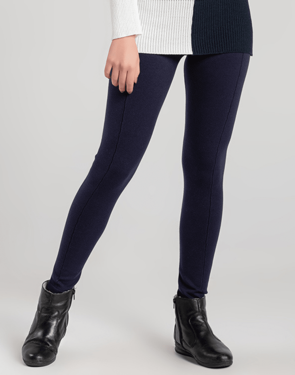 Legging Tricot Invernada Stripe Marinho - Tricote Modas