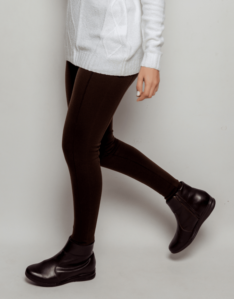 Legging Tricot Invernada Stripe Marrom - Tricote Modas