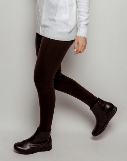 Legging Tricot Invernada Stripe Marrom - Tricote Modas