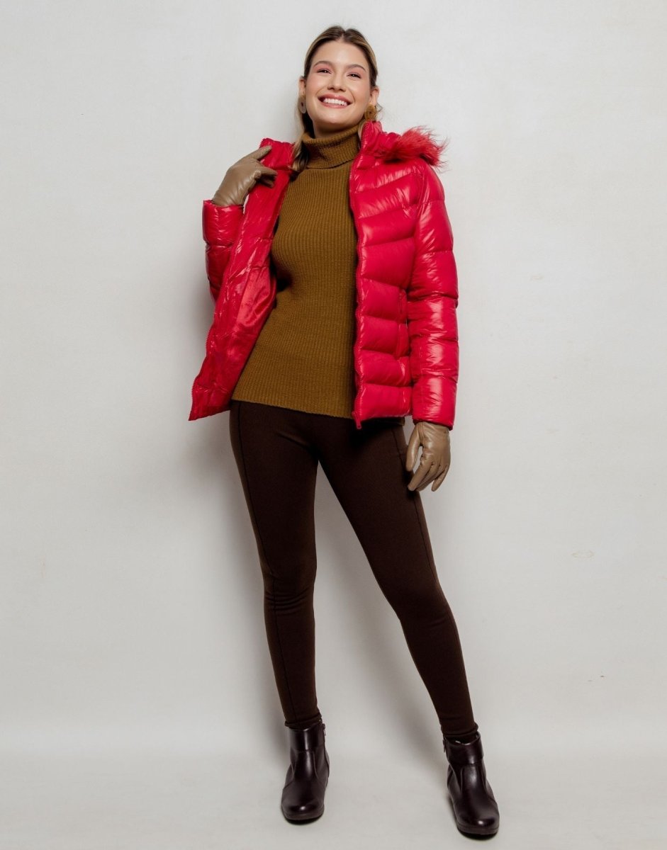Legging Tricot Invernada Stripe Marrom - Tricote Modas