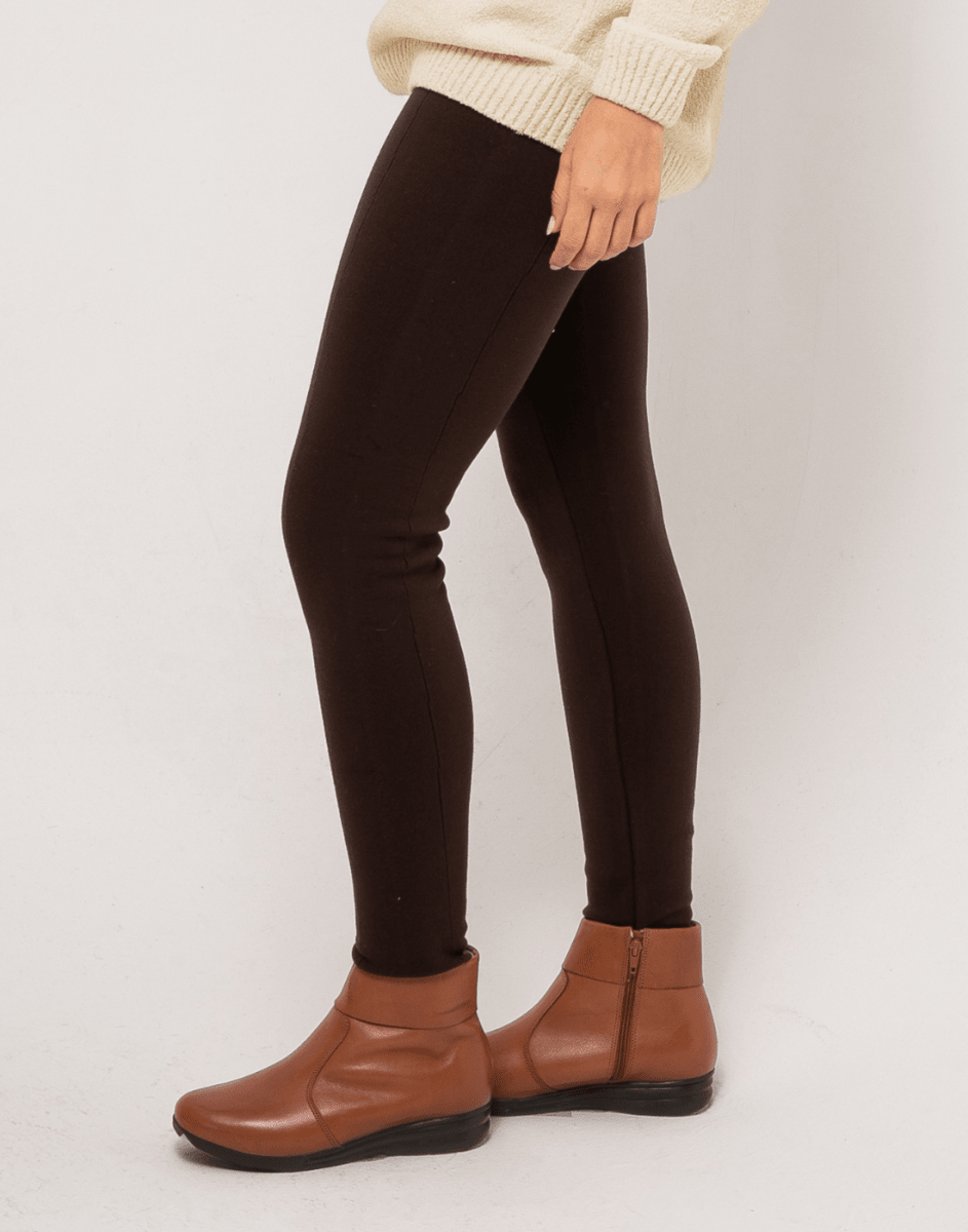 Legging Tricot Invernada Stripe Marrom - Tricote Modas