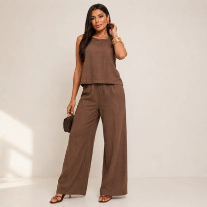 (Kit com 2) Conjunto Feminino em Linho Premium - 40%OFF