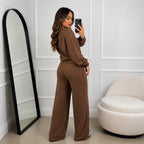(Kit com 3) Conjunto Canelado em Tricot Paty [LIQUIDAÇÃO DE INVERNO)