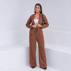 (Kit com 3) Conjunto Feminino em Malha Ribana com Zíper [LIQUIDAÇÃO DE INVERNO]