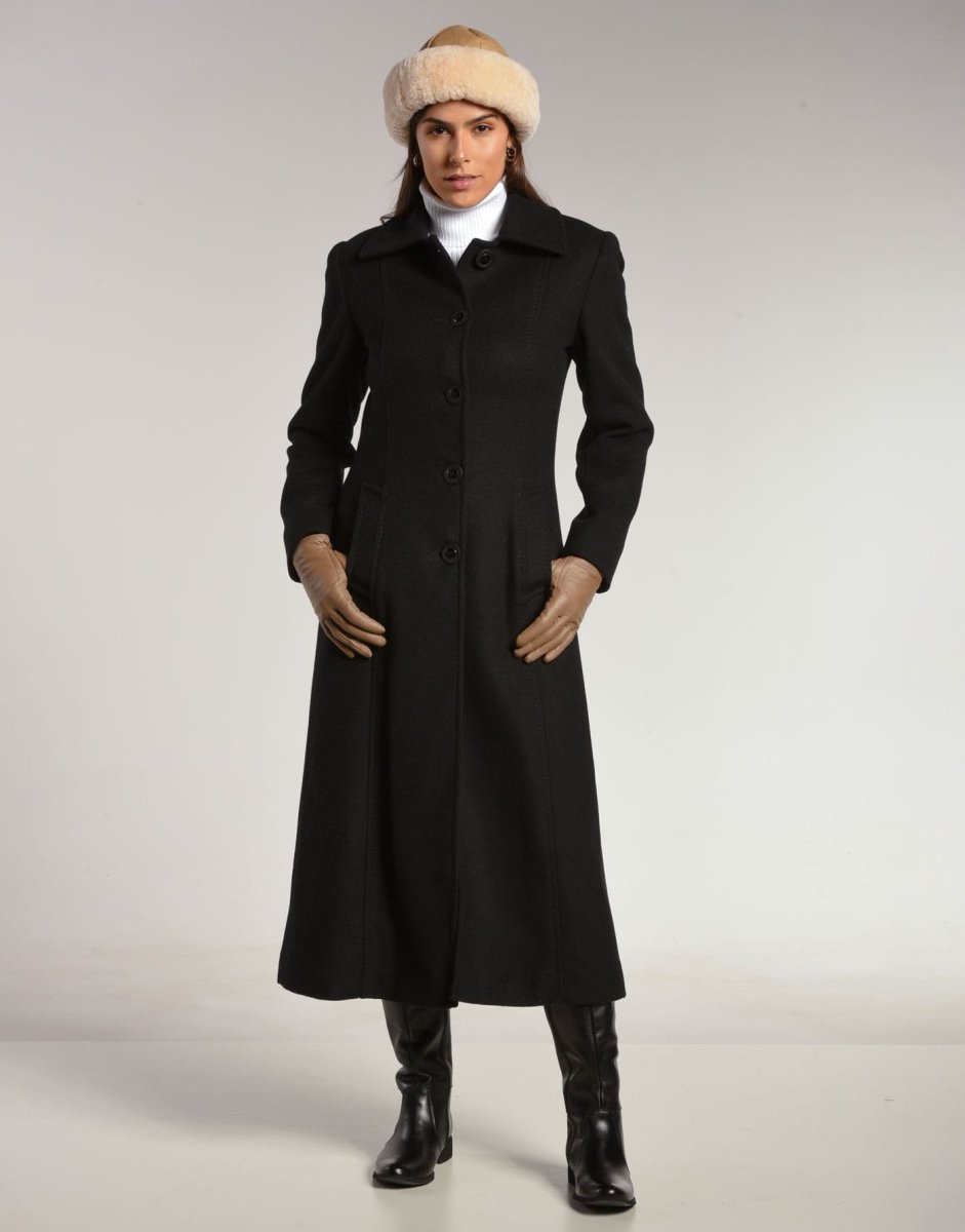 Sobretudo Lã Natural 7/8 Andino Preto - Tricote Modas