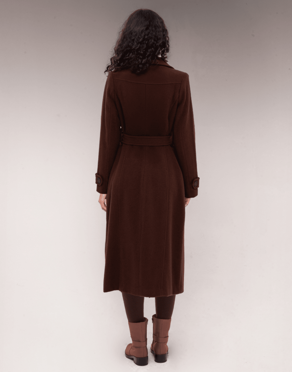 Sobretudo Lã Natural 7/8 Lorenzza Marrom - Tricote Modas