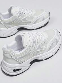 Sodalemon Novos Tênis Esportivos Casuais Femininos Estilo Preppy Tênis Chunky - Tricote Modas