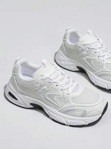 Sodalemon Novos Tênis Esportivos Casuais Femininos Estilo Preppy Tênis Chunky - Tricote Modas