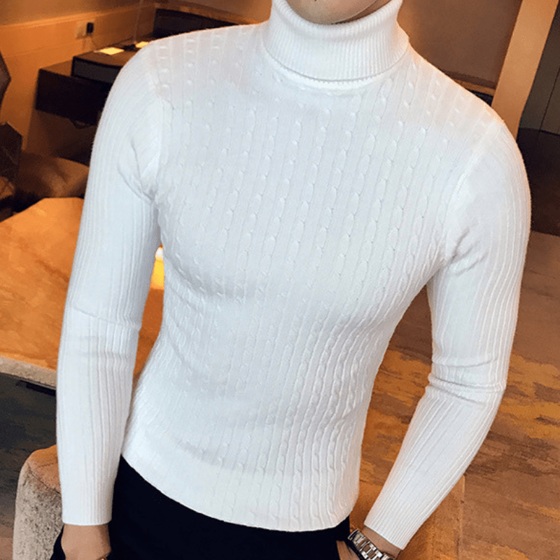 Suéter Base Masculino Gola Alta - Tricote Modas