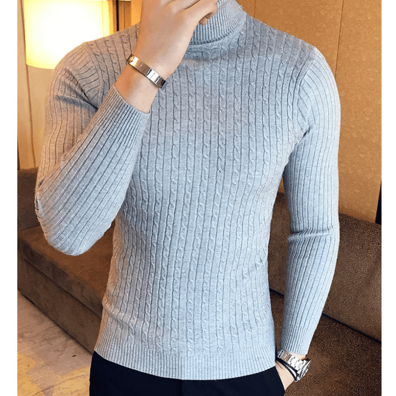 Suéter Base Masculino Gola Alta - Tricote Modas