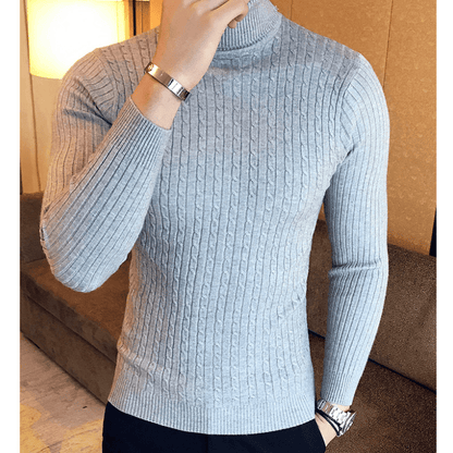 Suéter Base Masculino Gola Alta - Tricote Modas