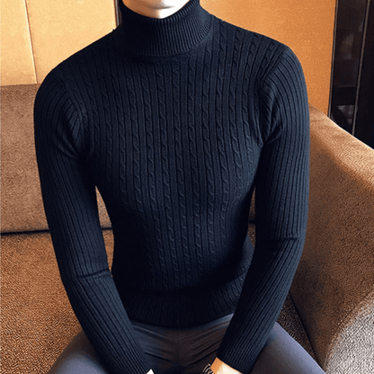 Suéter Base Masculino Gola Alta - Tricote Modas
