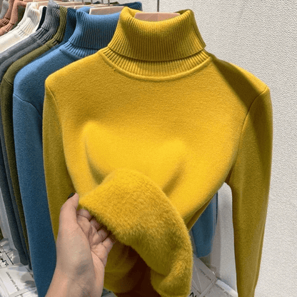 Suéter Peluciado Gola Alta Feminino - Tricote Modas