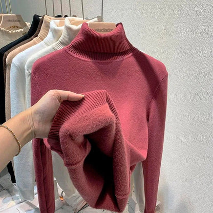Suéter Peluciado Gola Alta Feminino - Tricote Modas
