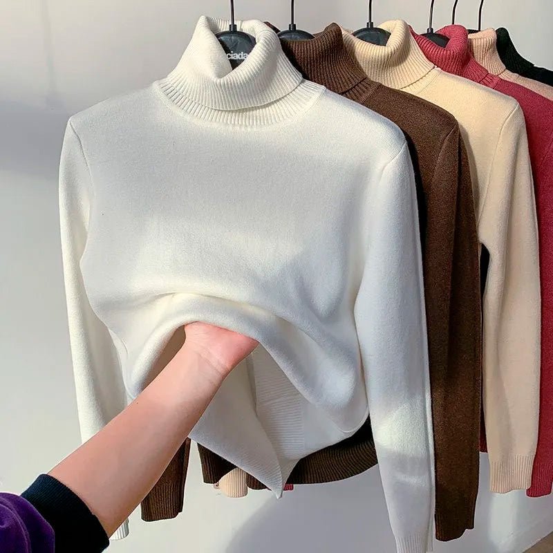 Suéter Peluciado Gola Alta Feminino - Tricote Modas