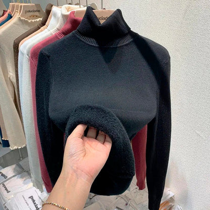 Suéter Peluciado Gola Alta Feminino - Tricote Modas