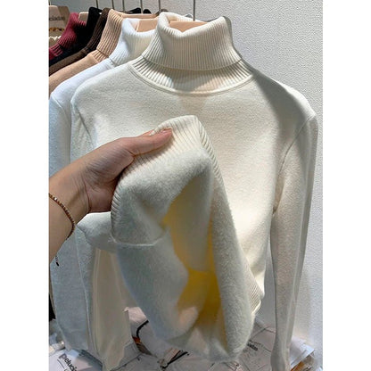 Suéter Peluciado Gola Alta Feminino - Tricote Modas