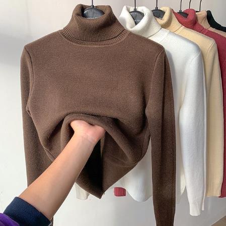 Suéter Peluciado Gola Alta Feminino - Tricote Modas