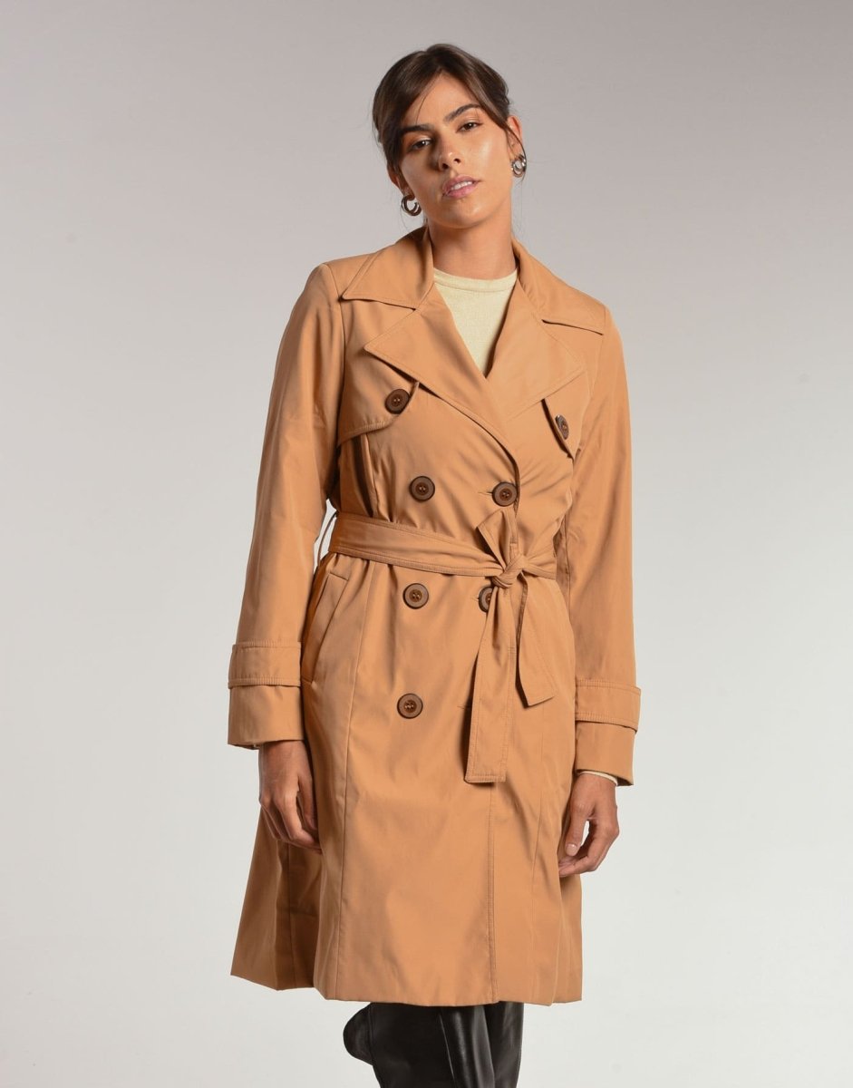 Trench Coat Abbey Caramelo - Tricote Modas