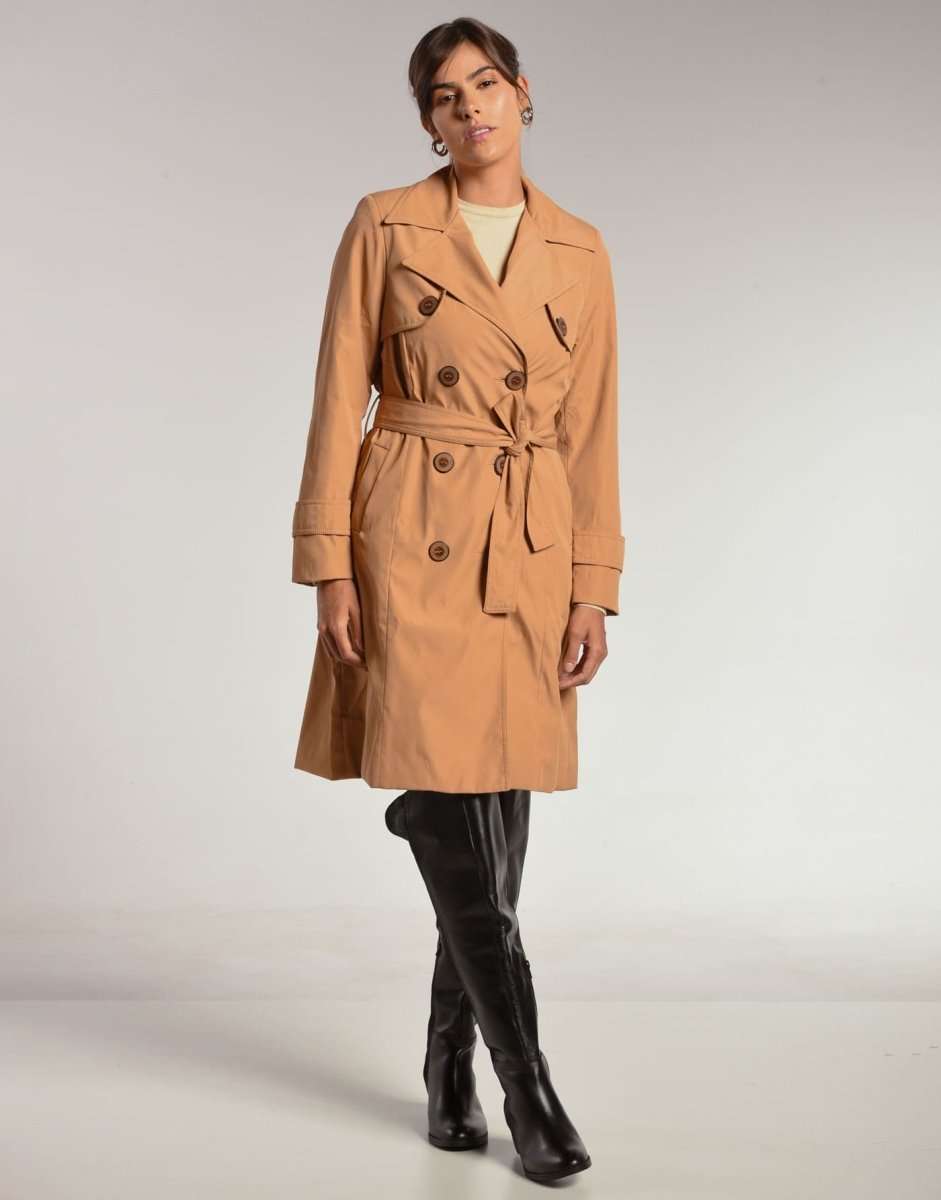 Trench Coat Abbey Caramelo - Tricote Modas