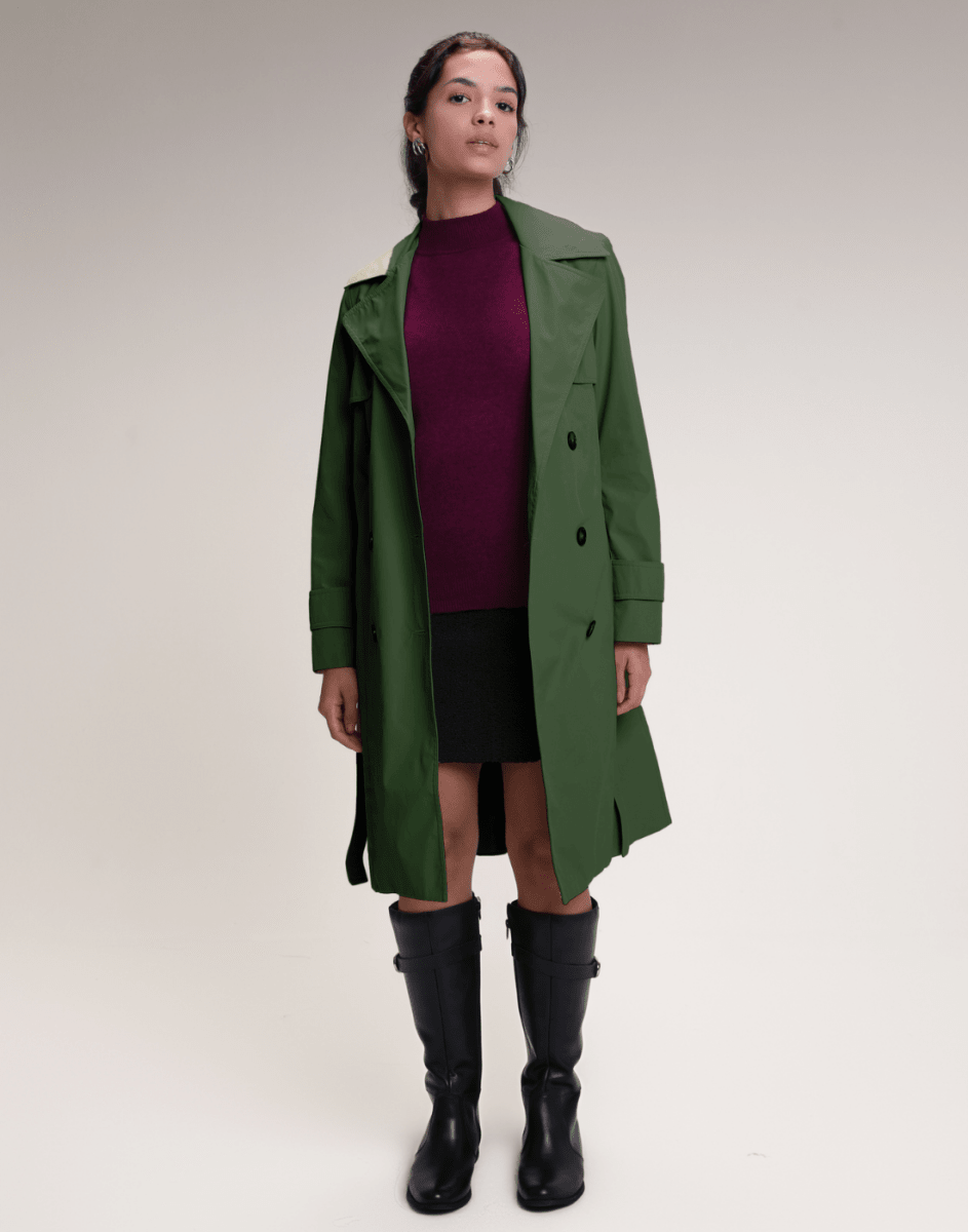 Trench Coat Abbey Verde Highland - Tricote Modas