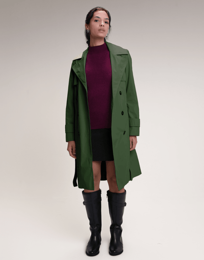 Trench Coat Abbey Verde Highland - Tricote Modas