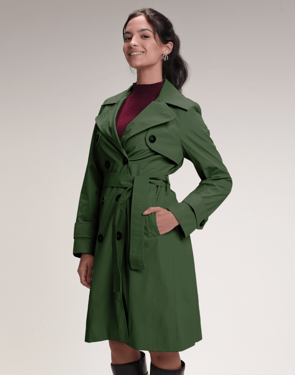 Trench Coat Abbey Verde Highland - Tricote Modas