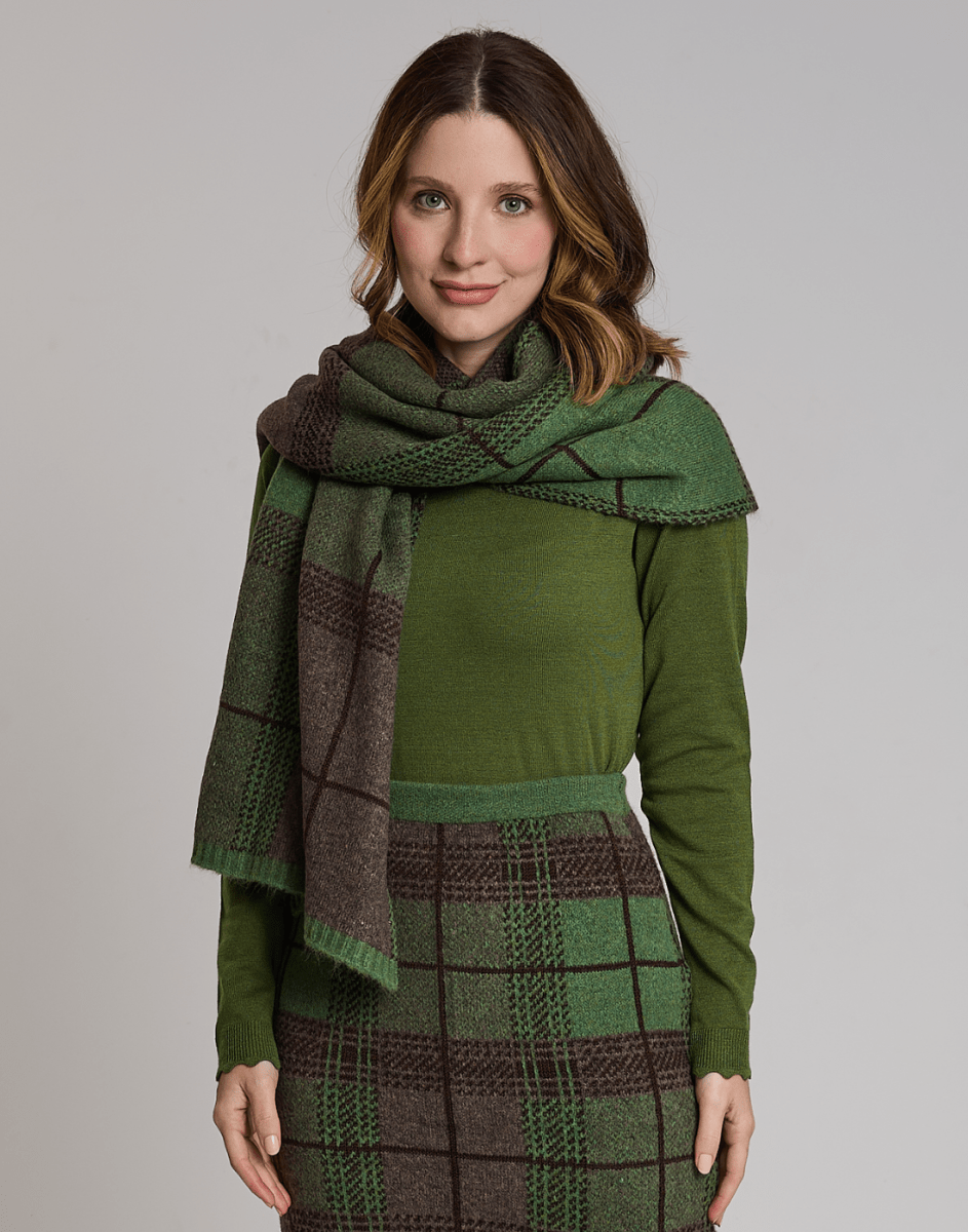 Xale Tartan Dunbar Verde - Tricote Modas